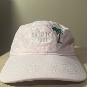“Do Nothing Club” Pink Novelty Embroidered Baseball Cap